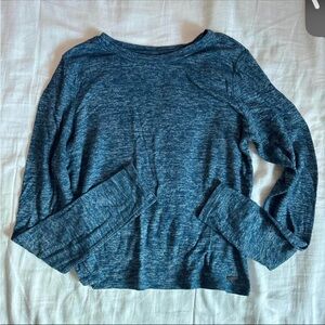 SZ S American Apparel Heather Blue Long Sleeve Tee